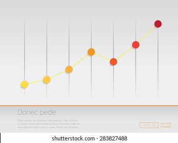 Increasing graph design for business graphics and web site - Vector Design Concept