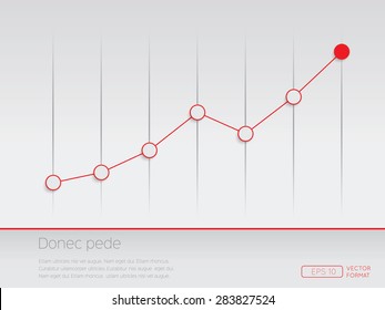 Increasing graph design for business graphics and web site - Vector Design Concept
