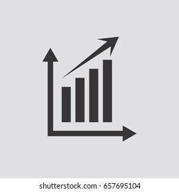 Increasing Graph Icon Infographic Isolated On Stock Vector (Royalty ...