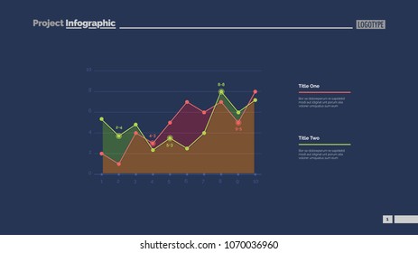 Increasing graph slide template. Business data. Graph, diagram, design. Creative concept for infographic, report. Can be used for topics like statistics, growth, development