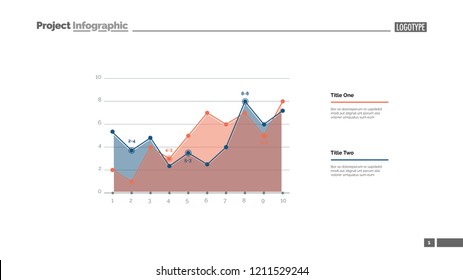Increasing graph slide template. Business data. Graph, diagram, design. Creative concept for infographic, report. Can be used for topics like statistics, growth, development
