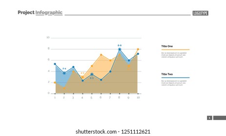 Increasing graph slide template. Business data. Graph, diagram, design. Creative concept for infographic, report. Can be used for topics like statistics, growth, development