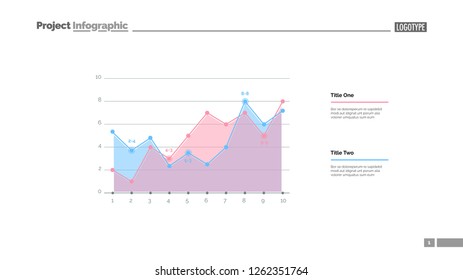 Increasing graph slide template. Business data. Graph, diagram, design. Creative concept for infographic, report. Can be used for topics like statistics, growth, development