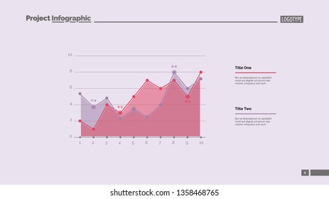 Increasing graph slide template. Business data. Graph, diagram, design. Creative concept for infographic, report. Can be used for topics like statistics, growth, development