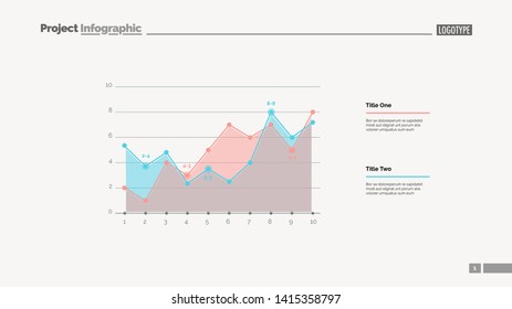Increasing graph slide template. Business data. Graph, diagram, design. Creative concept for infographic, report. Can be used for topics like statistics, growth, development