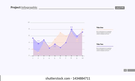 Increasing graph slide template. Business data. Graph, diagram, design. Creative concept for infographic, report. Can be used for topics like statistics, growth, development