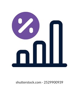 ícone crescente. vetor ícone de tom duplo para o seu site, móvel, apresentação e design de logotipo.