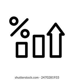 Increasing Icon Vector Symbol Design Illustration