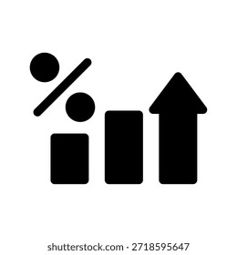 Ilustración de diseño de símbolo de Vector de ícono creciente