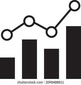 Increasing monochrome bar graphs and line graphs that can be used in economics, mathematics, etc.