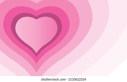 Increasing pink heart with decreased color