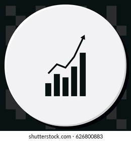 Increasing rate icon.