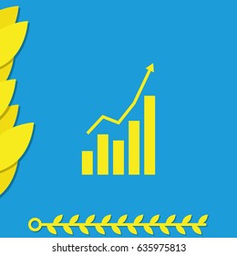 Increasing rate icon.