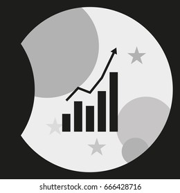 Increasing rate icon.