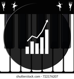 Increasing rate icon.