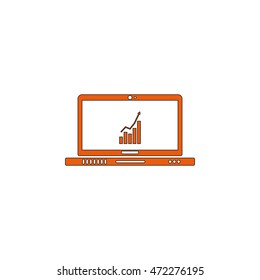 Increasing rate presentation icon.