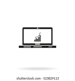 Increasing rate presentation icon.