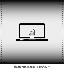 Increasing rate presentation icon.