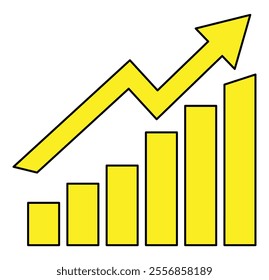 increasing stocks icon. Trendy Increasing stocks icon from Business and analytics collection. Suitable for use on web apps, mobile apps . increasing stock vector icon illustration eps 10.