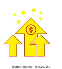 Increasing stocks icon. Trendy Increasing stocks logo concept on white background from Business and analytics collection. Suitable for use on web apps, mobile apps and print media. 333
