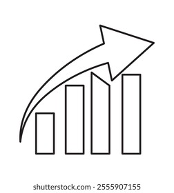 Increasing stocks icon. Trendy Increasing stocks logo concept on white background from Business and analytics collection. Suitable for use on web apps, mobile apps and print media. 333