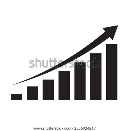 Increasing stocks icon. Trendy Increasing stocks logo concept on transparent background .