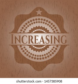 Increasing wood emblem. Vector Illustration.