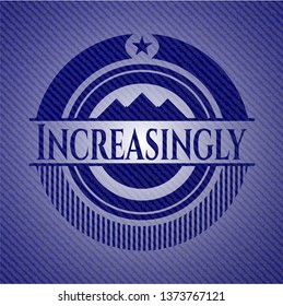 Increasingly emblem with jean high quality background