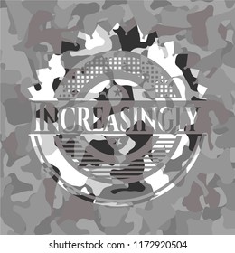 Increasingly on grey camouflage texture