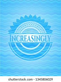 Increasingly water wavec oncept emblem.