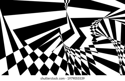 incredible black patterns in modern style op art creative wallpaper for design