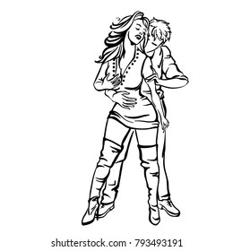 Incredible dance of a passionate couple 

