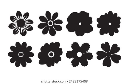 incredible flower icon vectors, flower icon set, icons, clipart graphics