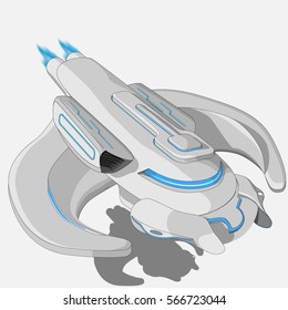 The incredible futuristic flying space probe eps10