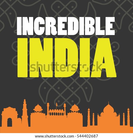 incredible India poster vector 
