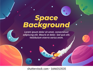 Incredible outer space illustration background

