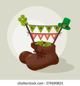 Incredible poster, banner, card or invitation to celebrate Saint Patrick's Day. Vector illustration. Art of holidays.