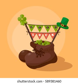 Incredible poster, banner, card or invitation to celebrate Saint Patrick's Day. Vector illustration. Art of holidays.
