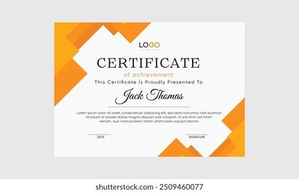 incredible printable certificate template. custom certificate vector