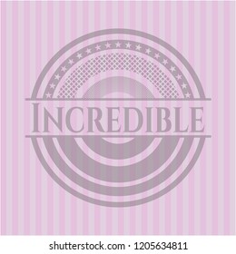 Incredible retro pink emblem