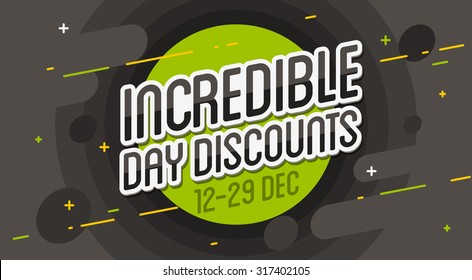 Incredible sale banner. Vector illustration