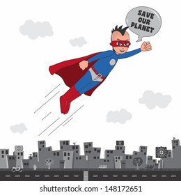incredible superhero save our planet caption