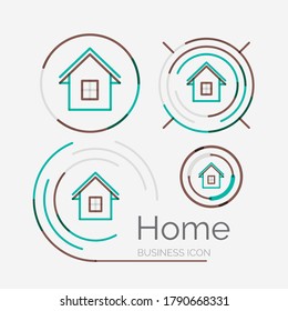 Incredibly beautiful and colorful abstract business logos and icons in vector. Circles, lines, arrows, transitions, gradient, shadows, text, patterns.