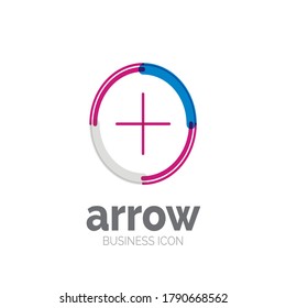 Incredibly beautiful and colorful abstract business logos and icons in vector. Circles, lines, arrows, transitions, gradient, shadows, text, patterns.