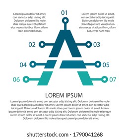 Incredibly beautiful and colorful modern business professional infographics in vector. Steps, circles, arrows, text, drawings, signs, number, work, diagrams, goals, time.