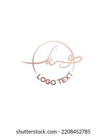 An incredibly cute and casual handwritten font K Vector logo template