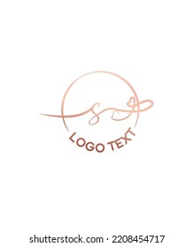 An incredibly cute and casual handwritten font S Vector logo template