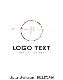 An incredibly distinct, delicate and timeless handwritten letter type P logo template, Vector logo for business and company identity