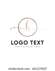 An incredibly distinct, delicate and timeless handwritten letter type H logo template, Vector logo for business and company identity