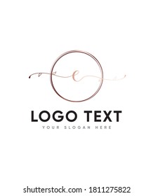An incredibly distinct, delicate and timeless handwritten letter type E logo template, Vector logo for business and company identity
